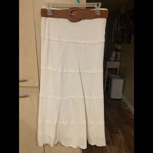 NEW ROZ AND ALI FROM DRESSBARN LONG WHITE SKIRT